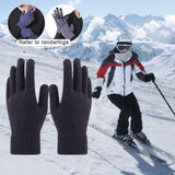 Maxbell Winter Cycling Gloves Thermal Screen Gloves Anti-Slip Grip Knit black