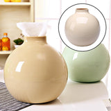 Maxbell Round Tissue Box Holder Bomb-Shape Roll Pumping for Bathroom Kitchen yellow