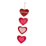 Maxbell Wood Heart Hanging Sign Wall Welcome for Valentine'S Day Birthday Boyfriend