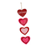 Maxbell Wood Heart Hanging Sign Wall Welcome for Valentine'S Day Birthday Boyfriend