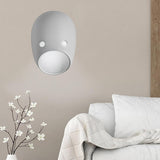 Maxbell Sconce Lamp Wall Mount Face Mask LED Wall Light for Home D White Light