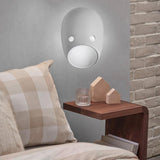 Maxbell Sconce Lamp Wall Mount Face Mask LED Wall Light for Home D White Light