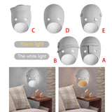 Maxbell Sconce Lamp Wall Mount Face Mask LED Wall Light for Home A White Light