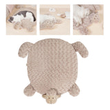 Maxbell Cat Bed Washable Entry Pad Faux Fur Cozy Sheep Shaped Pet Mat for Floor Milk Tea Color