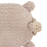 Maxbell Cat Bed Washable Entry Pad Faux Fur Cozy Sheep Shaped Pet Mat for Floor Milk Tea Color