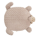 Maxbell Cat Bed Washable Entry Pad Faux Fur Cozy Sheep Shaped Pet Mat for Floor Milk Tea Color