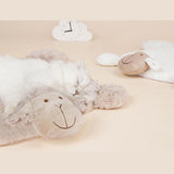 Maxbell Cat Bed Washable Entry Pad Faux Fur Cozy Sheep Shaped Pet Mat for Floor Milk Tea Color