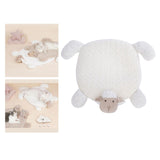 Maxbell Cat Bed Washable Entry Pad Faux Fur Cozy Sheep Shaped Pet Mat for Floor Milk Tea Color