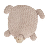 Maxbell Cat Bed Washable Entry Pad Faux Fur Cozy Sheep Shaped Pet Mat for Floor Milk Tea Color