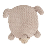 Maxbell Cat Bed Washable Entry Pad Faux Fur Cozy Sheep Shaped Pet Mat for Floor Milk Tea Color