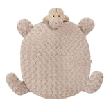 Maxbell Cat Bed Washable Entry Pad Faux Fur Cozy Sheep Shaped Pet Mat for Floor Milk Tea Color