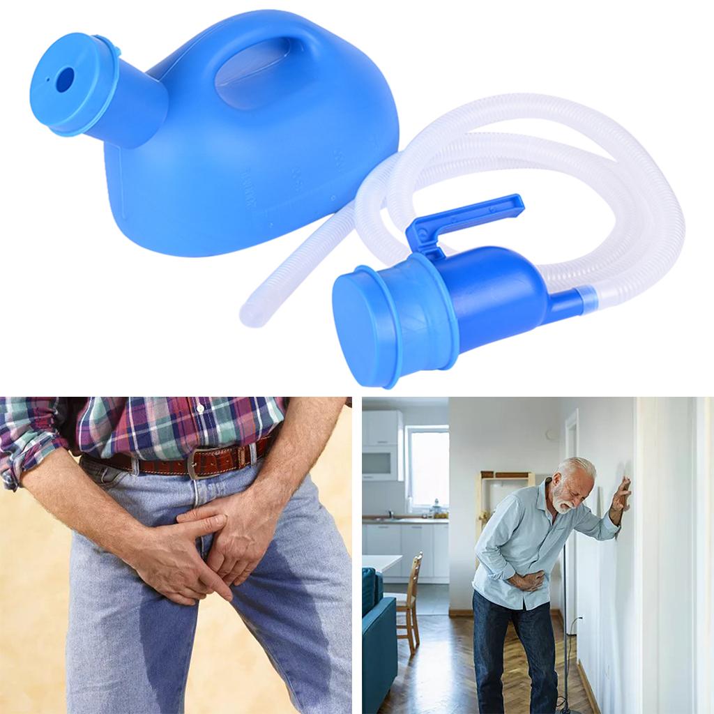 Maxbell 2000ml Urinal Bottle with 1.6M Tube Emergency Funnel for Wheelchair  men