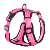 Maxbell Reflective Dog Harness No Pull Vest Rope for Running Outdoor Lead Walking Pink XL