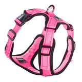 Maxbell Reflective Dog Harness No Pull Vest Rope for Running Outdoor Lead Walking Pink XL