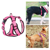 Maxbell Reflective Dog Harness No Pull Vest Rope for Running Outdoor Lead Walking Pink XL