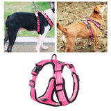 Maxbell Reflective Dog Harness No Pull Vest Rope for Running Outdoor Lead Walking Pink L