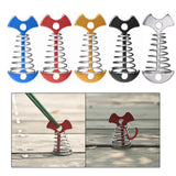 Maxbell 5Pcs Fishbone Anchor Tent Pegs Plank Board Accessory Outdoor Hiking 76x34mm