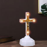 Maxbell 3D Jesus LED Neon Light Sculpture Hanging Sign Lamp for Church Decor gold