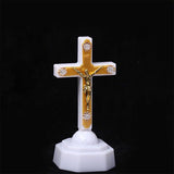 Maxbell 3D Jesus LED Neon Light Sculpture Hanging Sign Lamp for Church Decor gold