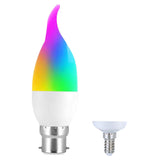 Maxbell WiFi Smart Candle Light LED Rgbcw 300LM for Tuya App Control 12mm Spiral head