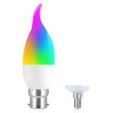 Maxbell WiFi Smart Candle Light LED Rgbcw 300LM for Tuya App Control 12mm Spiral head