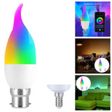 Maxbell WiFi Smart Candle Light LED Rgbcw 300LM for Tuya App Control 12mm Spiral head