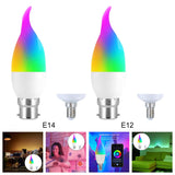 Maxbell WiFi Smart Candle Light LED Rgbcw 300LM for Tuya App Control 14mm Spiral head