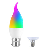 Maxbell WiFi Smart Candle Light LED Rgbcw 300LM for Tuya App Control 14mm Spiral head