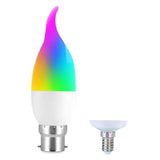 Maxbell WiFi Smart Candle Light LED Rgbcw 300LM for Tuya App Control 14mm Spiral head