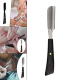 Maxbell Razor Straight Handle Shaving Hair Clip Compression Ebony Silver