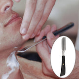 Maxbell Razor Straight Handle Shaving Hair Clip Compression Ebony Silver