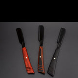Maxbell Razor Straight Handle Shaving Hair Clip Compression Ebony Silver