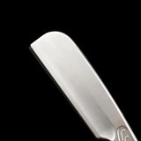 Maxbell Razor Straight Handle Shaving Hair Clip Compression Ebony Silver