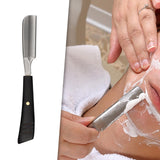 Maxbell Razor Straight Handle Shaving Hair Clip Compression Ebony Silver