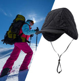 Maxbell Mens Ladies Winter Ear Trapper Hat Outdoor Windproof Bomber Ski black