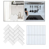 Maxbell Peel and Stick Oil-Proof Casual Collage for Bathroom Backsplash Shower Herringbone