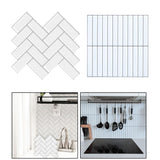 Maxbell Peel and Stick Oil-Proof Casual Collage for Bathroom Backsplash Shower Herringbone