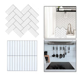 Maxbell Peel and Stick Oil-Proof Casual Collage for Bathroom Backsplash Shower Herringbone