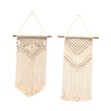 Maxbell 2x Bohemian Wall Hanging Woven Macrame Tapestry for Home Wedding Decoration