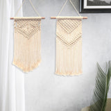 Maxbell 2x Bohemian Wall Hanging Woven Macrame Tapestry for Home Wedding Decoration
