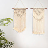 Maxbell 2x Bohemian Wall Hanging Woven Macrame Tapestry for Home Wedding Decoration
