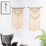Maxbell 2x Bohemian Wall Hanging Woven Macrame Tapestry for Home Wedding Decoration