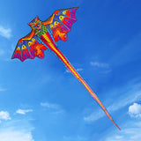 Maxbell Large Dragon Kite Huge Wingspan with Flying Tools for Garden Beach Sport Toy Red