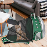 Maxbell Expandable Cat Carrier Clear Bubble Backpack for Sightseeing Outdoor Green