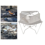 Maxbell BBQ Tools Fire Pit Outdoor Firepit Mesh Fire Stand Campfire Fire Rack Tools