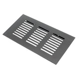 Maxbell Air Vent Grille Rectangular Aluminum Alloy Black for Shoe Cabinet 80x600mm