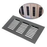 Maxbell Air Vent Grille Rectangular Aluminum Alloy Black for Shoe Cabinet 80x600mm