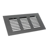 Maxbell Air Vent Grille Rectangular Aluminum Alloy Black for Shoe Cabinet 80x600mm