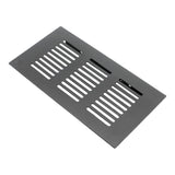 Maxbell Air Vent Grille Rectangular Aluminum Alloy Black for Shoe Cabinet 80x600mm