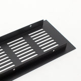 Maxbell Air Vent Grille Rectangular Aluminum Alloy Black for Shoe Cabinet 80x600mm
